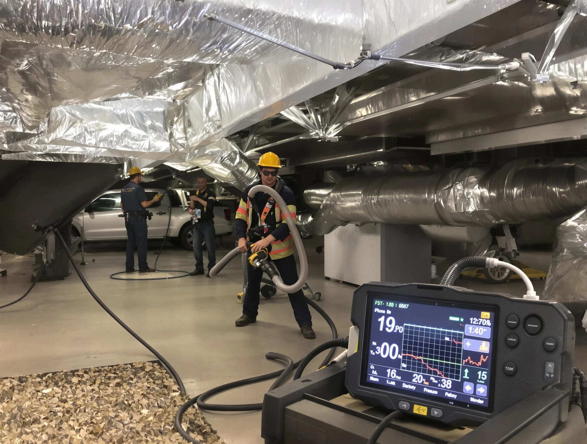 Professional negative pressure duct cleaning by Oakmont Air Duct Cleaning in Oakmont