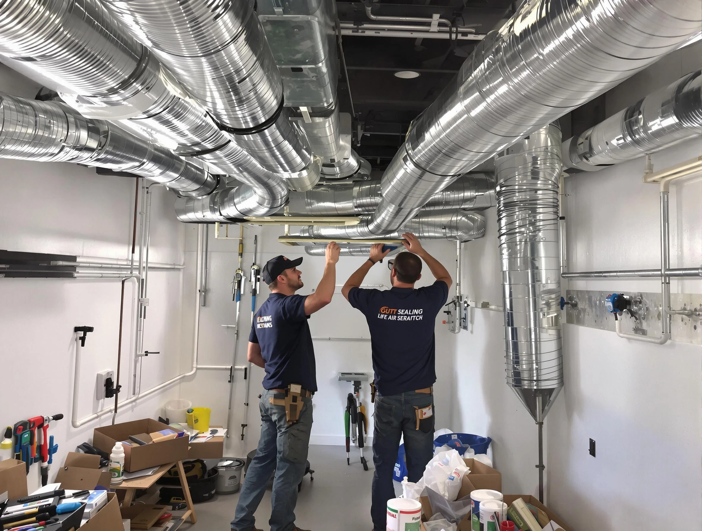 Oakmont Air Duct Cleaning technician applying professional duct sealing solutions in Oakmont